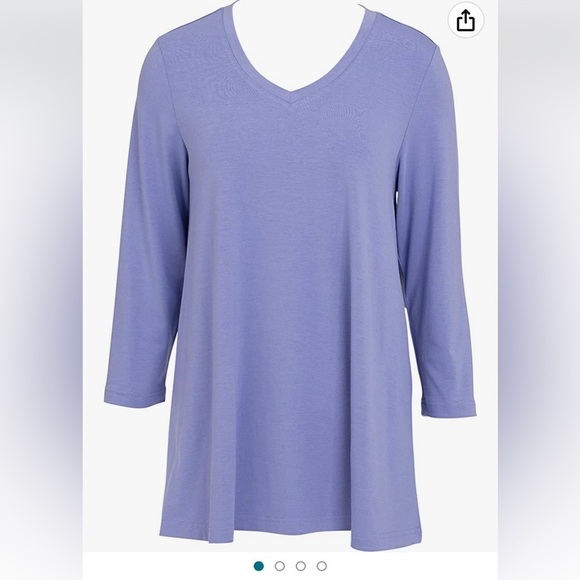 NWT Mountain Mamas essential v-neck tunic periwinkle 3/4 sleeves size XXXL - Picture 6 of 9